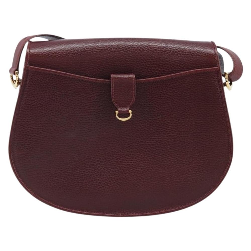 Cartier Leather Must Line Shoulder Bag Bordeaux Gold